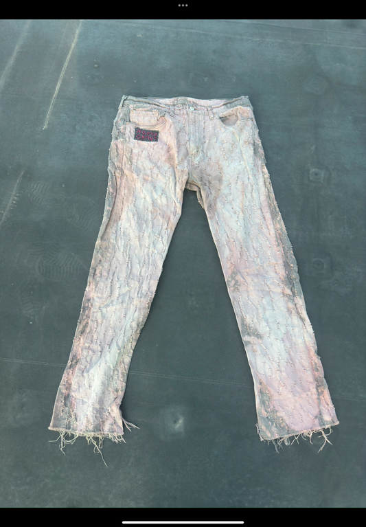 Ravaged Bleach Dye DENIM